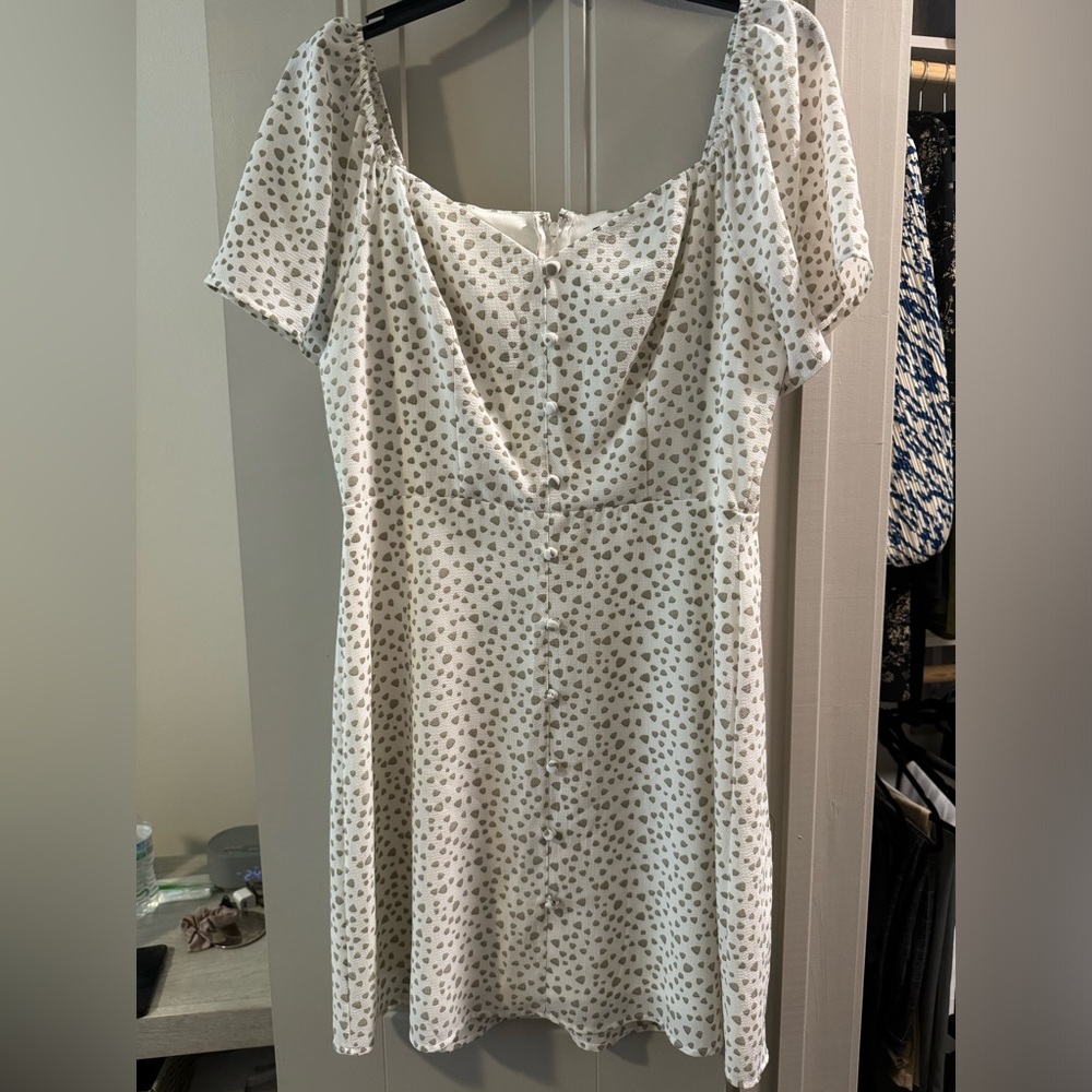 Mini dress with flutter sleeve